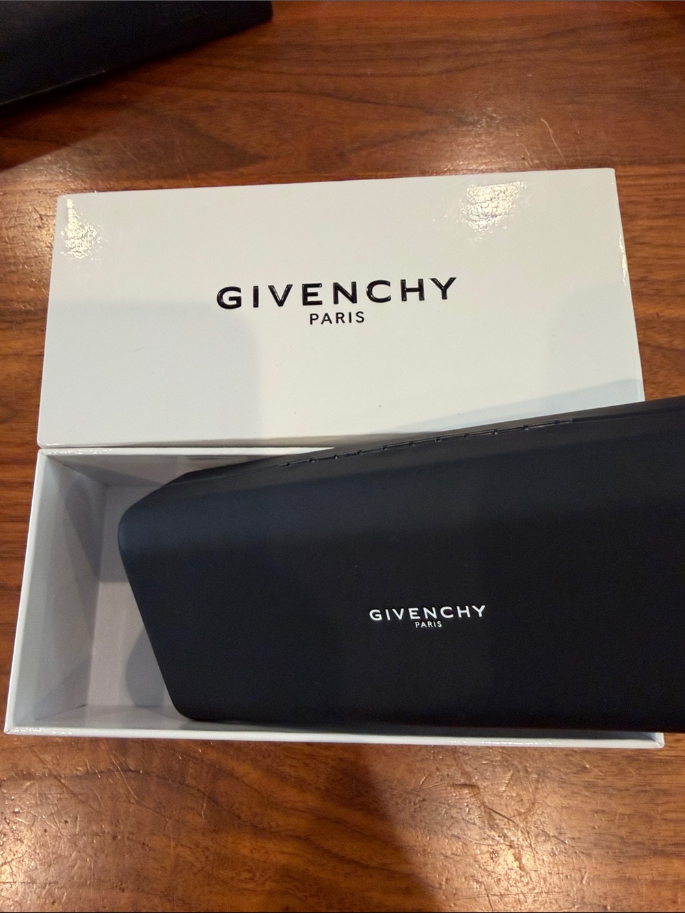 Givenchy Black Sunglasses Case with White Box